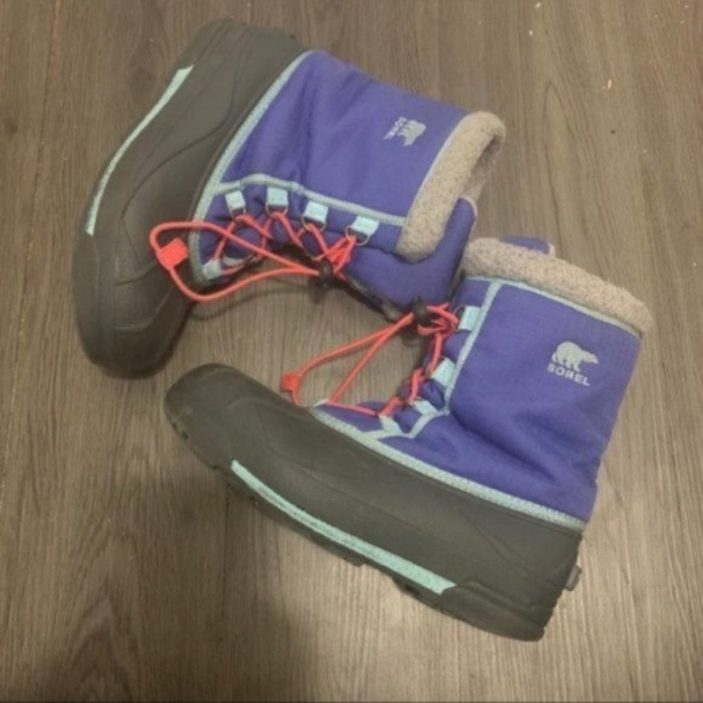 Sorel purple blue winter snow boots size 6 - Picture 2 of 11